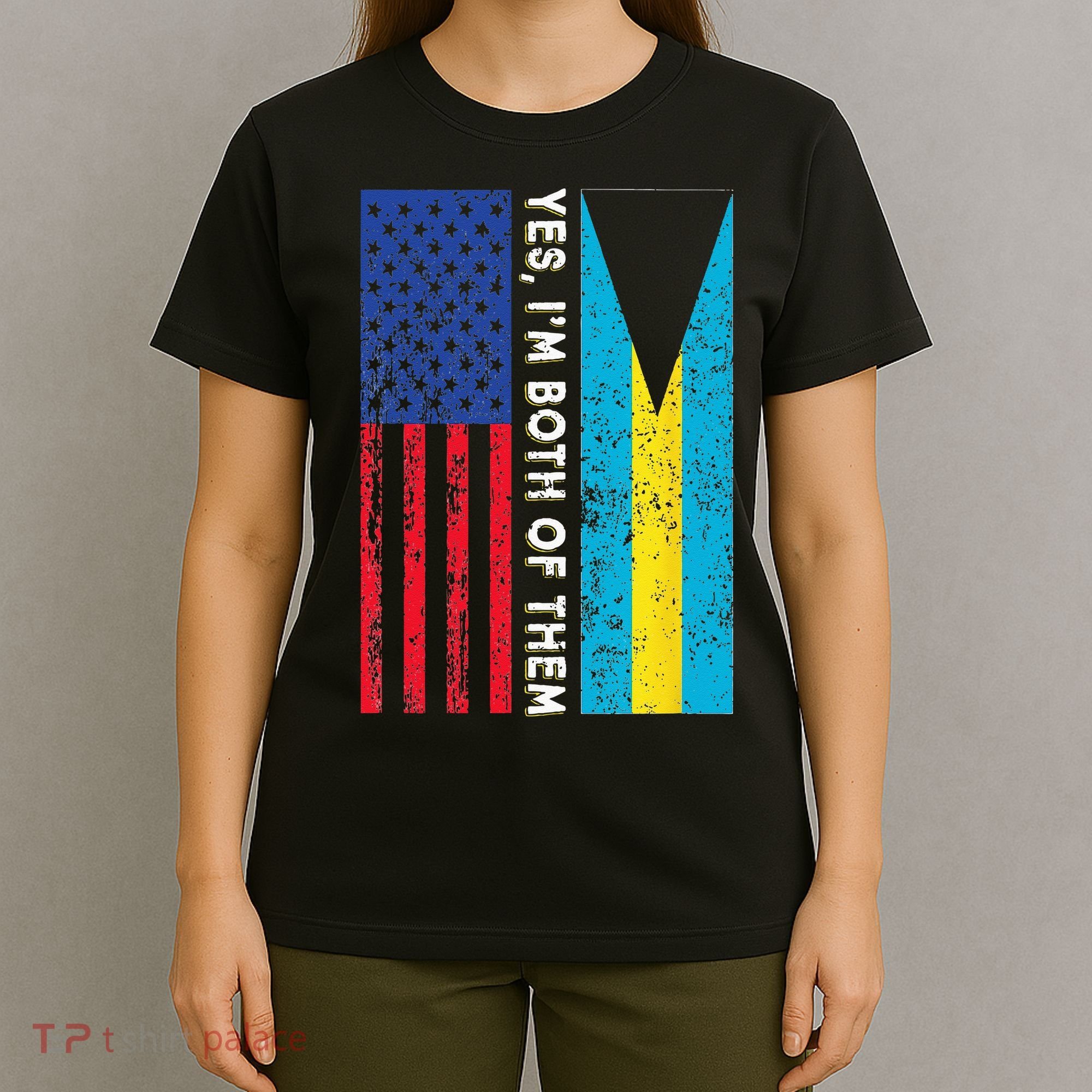 American Bahamian Flag Bahamas Island Flag Bahamian Travel T-Shirt