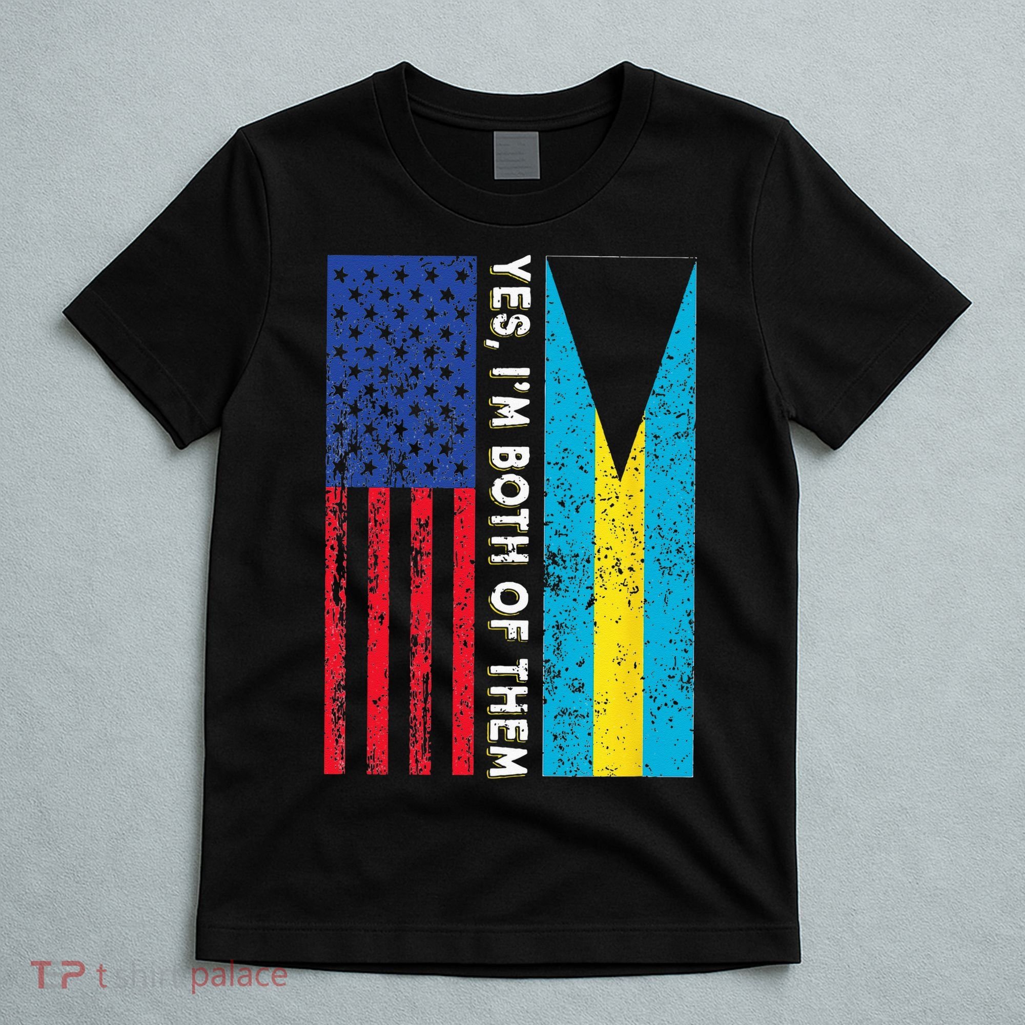 American Bahamian Flag Bahamas Island Flag Bahamian Travel T-Shirt
