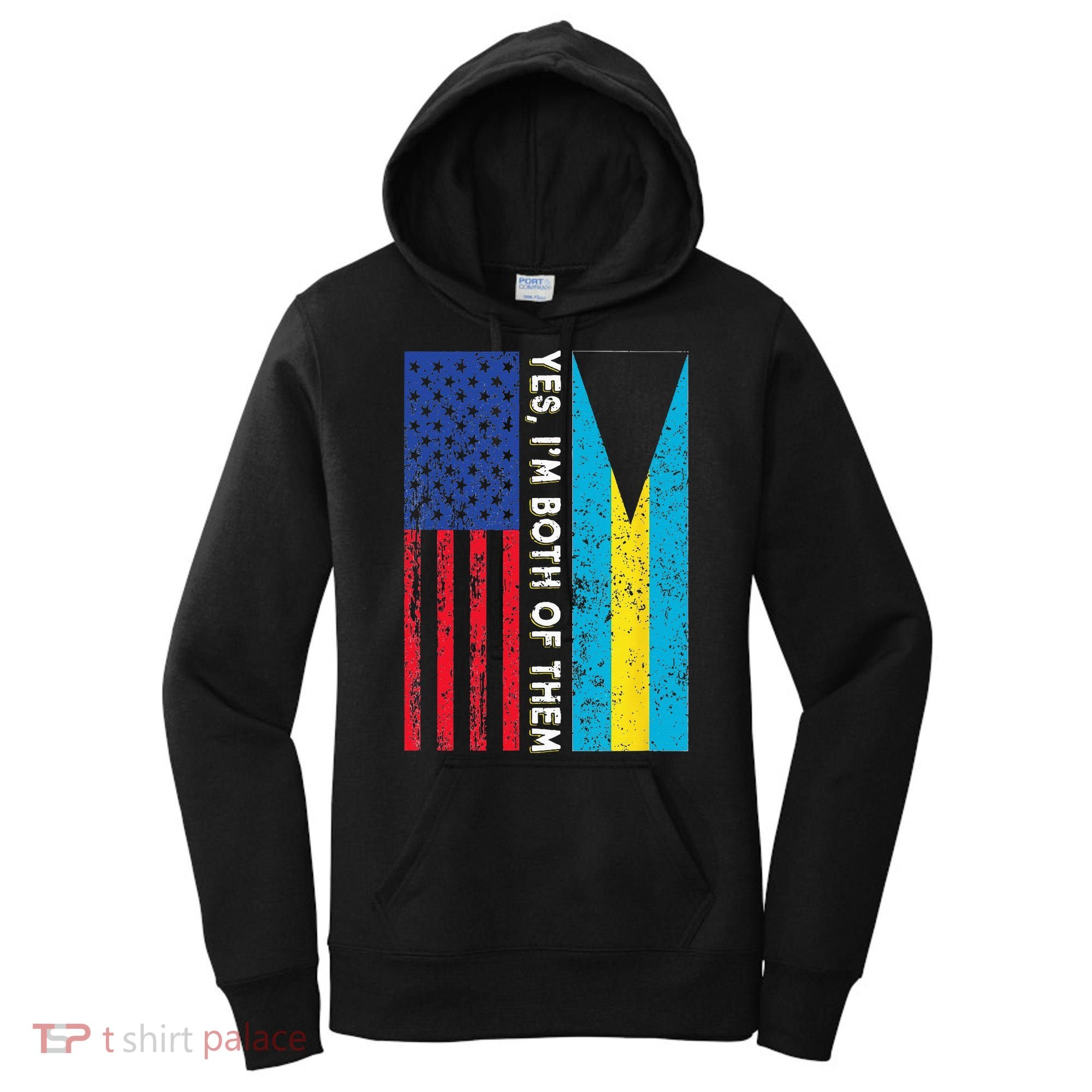 American Bahamian Flag Bahamas Island Flag Bahamian Travel Women's Hoodie