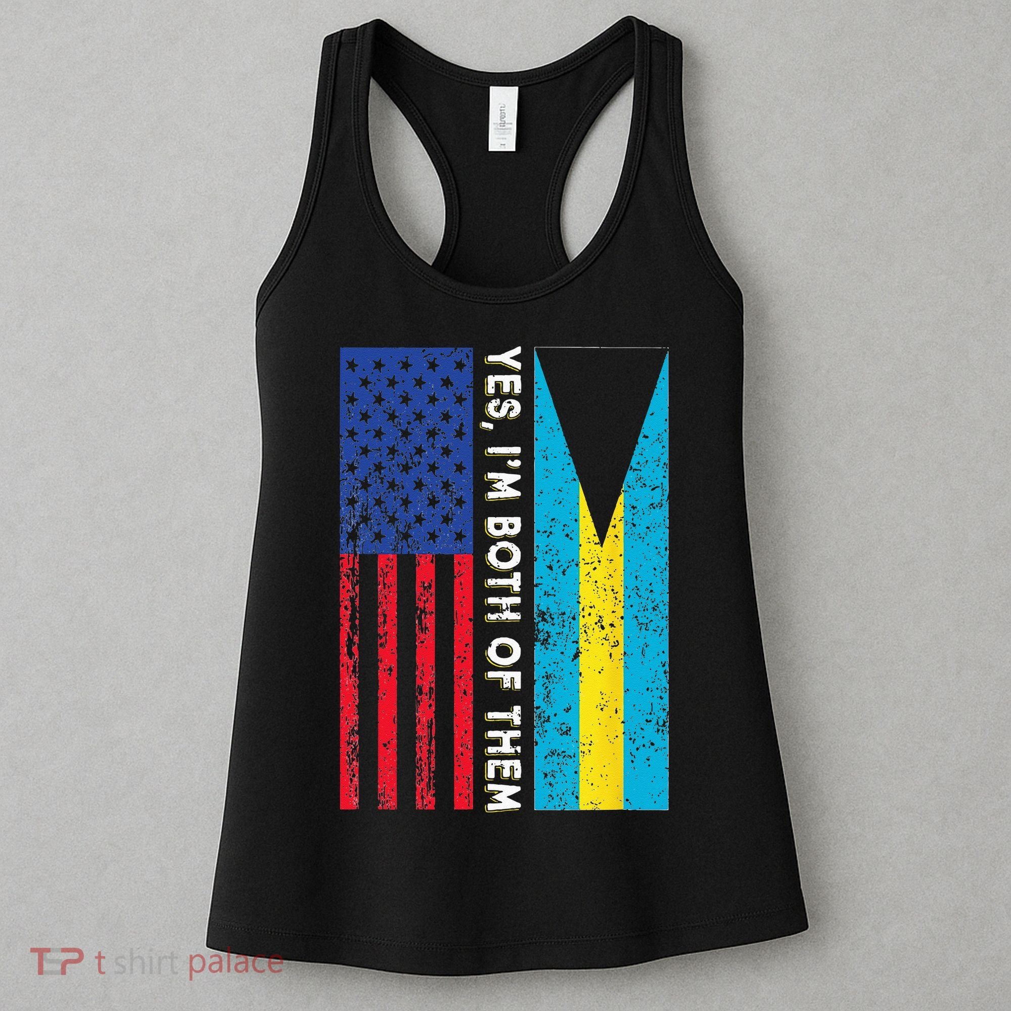 American Bahamian Flag Bahamas Island Flag Bahamian Travel Women's Tank Top