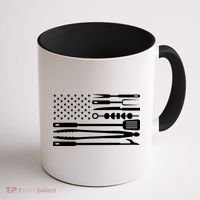 American BBQ Flag Coffee Mug thumb 1