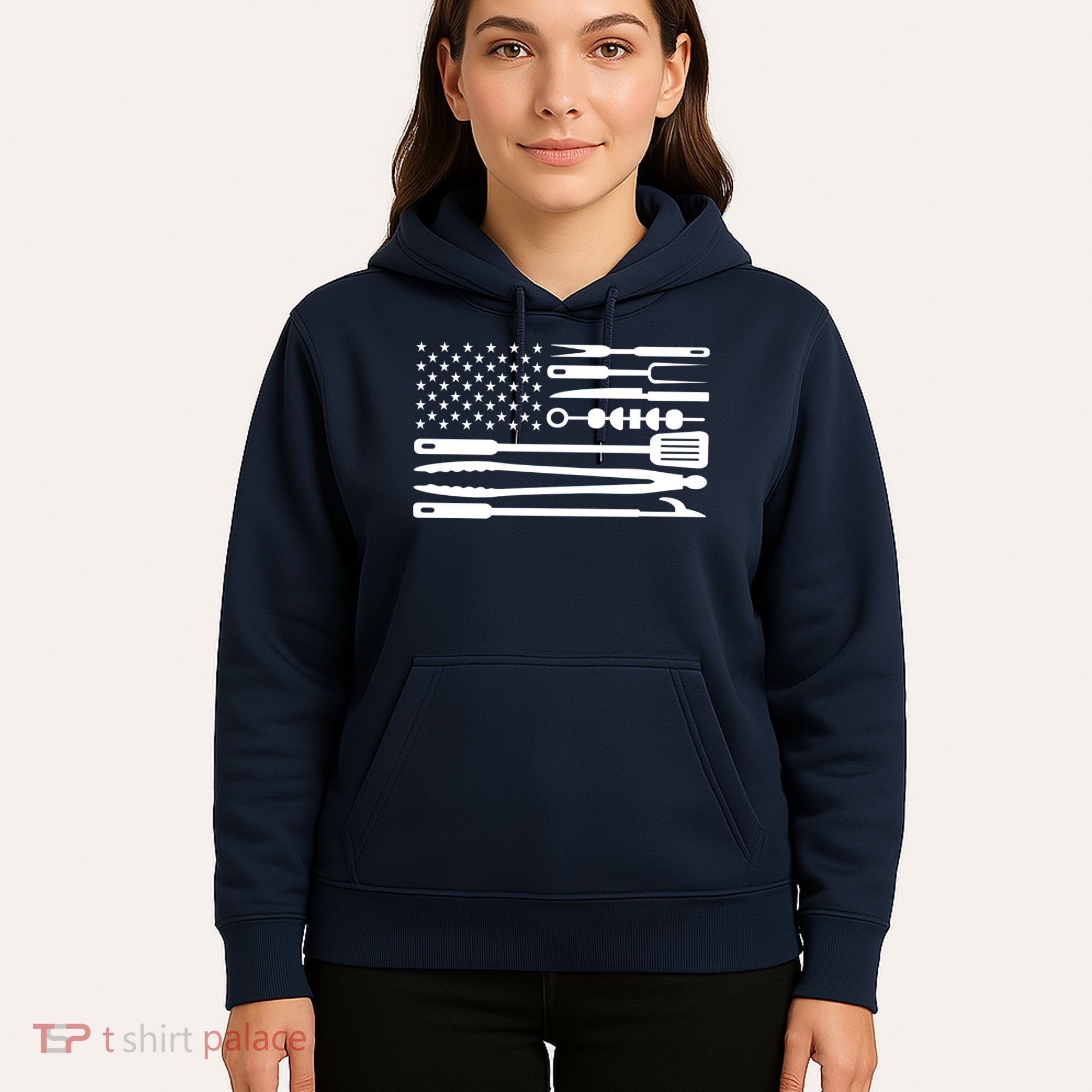 American BBQ Flag Hoodie