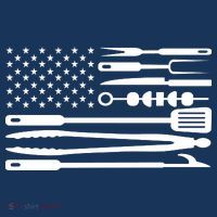 American BBQ Flag Long Sleeve Shirt thumb 2