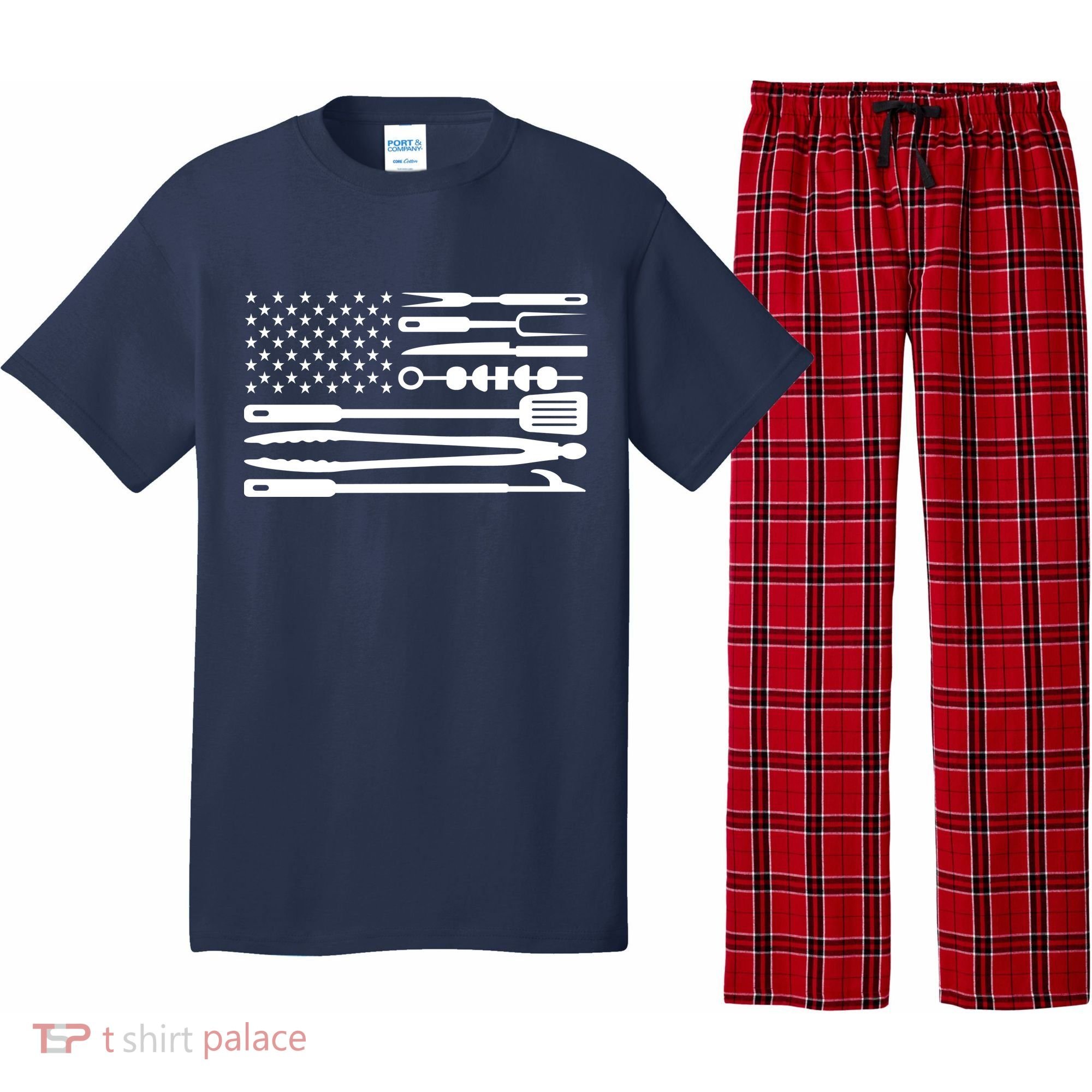 American BBQ Flag Pajama Set