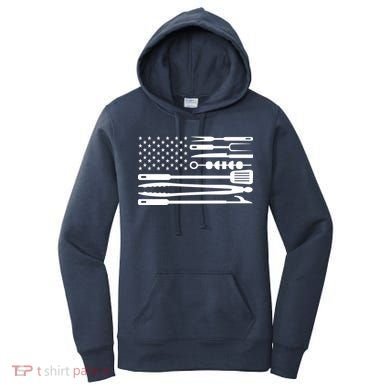 American BBQ Flag Women's Hoodie