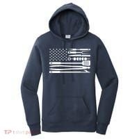 American BBQ Flag Women's Hoodie thumb 0