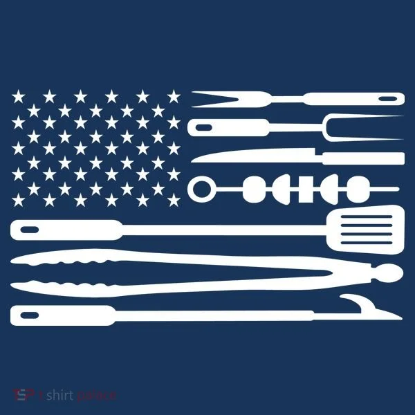 American BBQ Flag Women's Tank Top