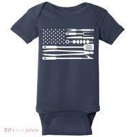 American BBQ Flag Baby Bodysuit thumb 0