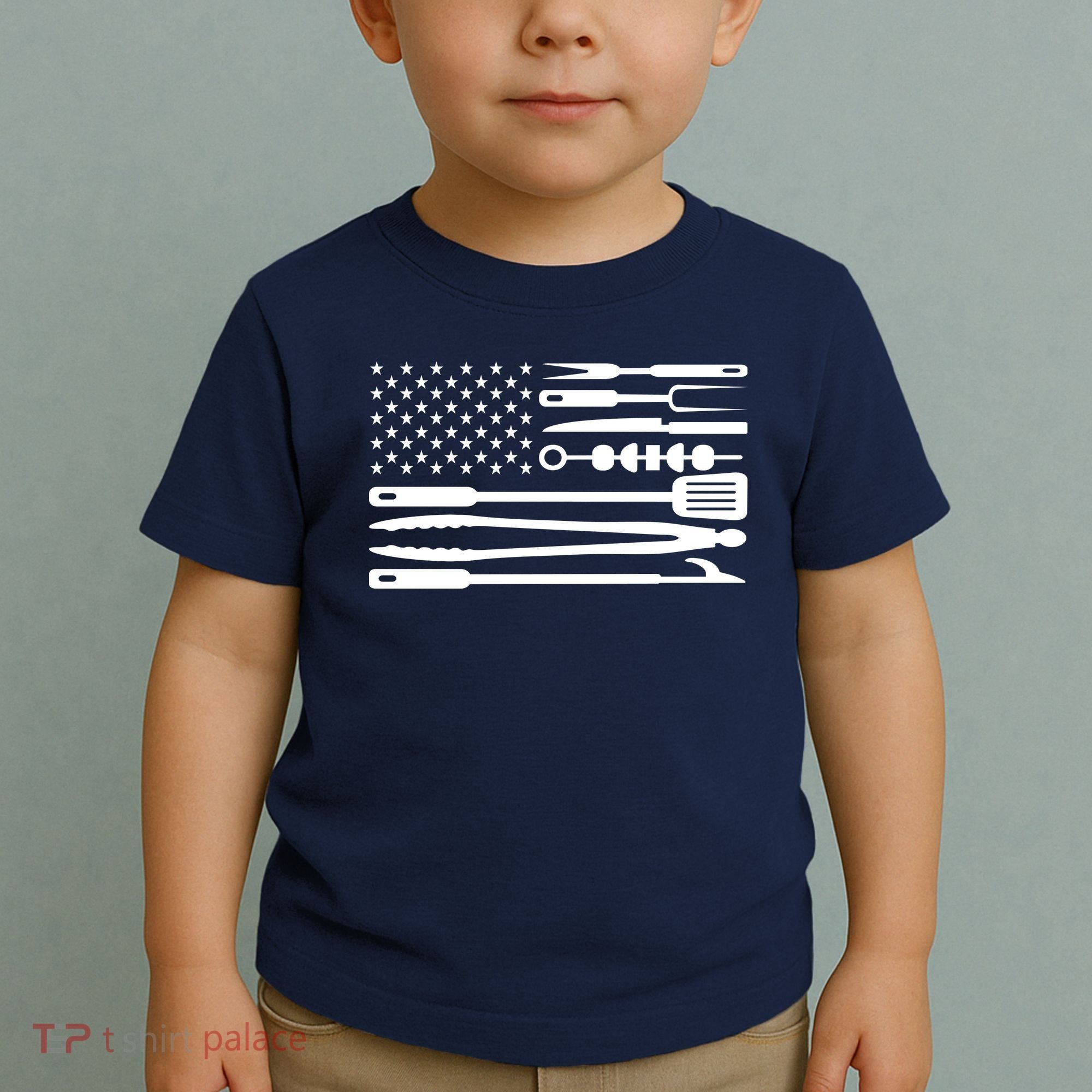 American BBQ Flag Toddler T-Shirt
