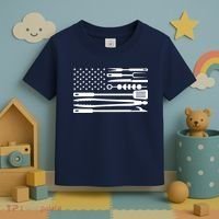 American BBQ Flag Toddler T-Shirt thumb 3