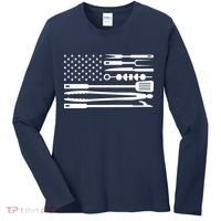 American BBQ Flag Women's Long Sleeve Shirt thumb 0
