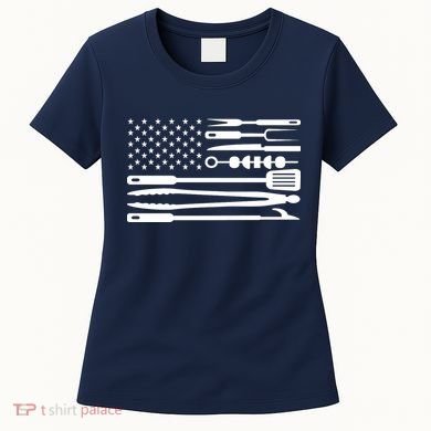 American BBQ Flag Women's T-Shirt