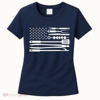 American BBQ Flag Women's T-Shirt thumb 0