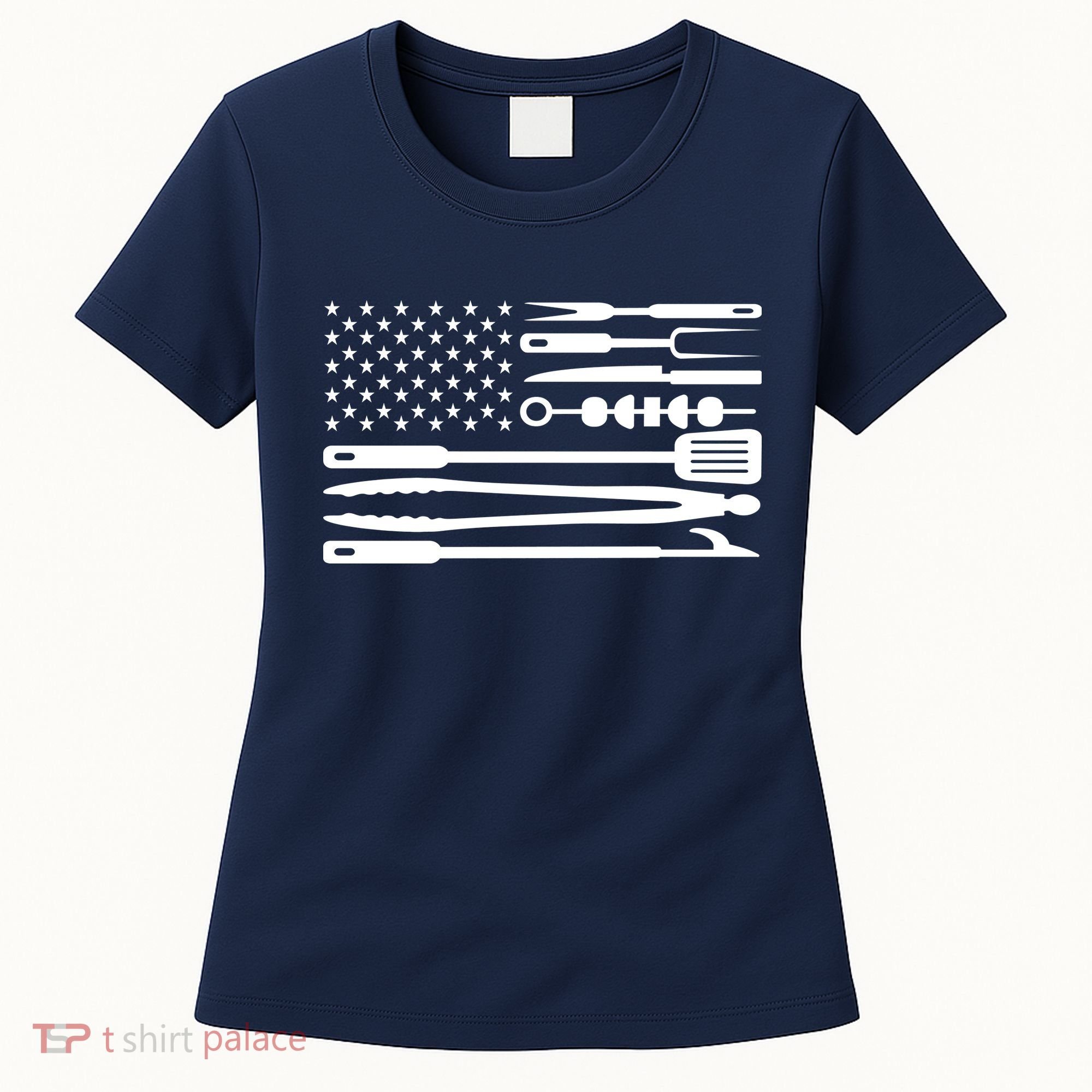 American BBQ Flag Women's T-Shirt