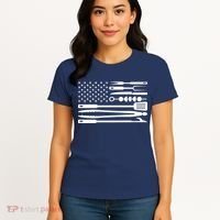 American BBQ Flag Women's T-Shirt thumb 4