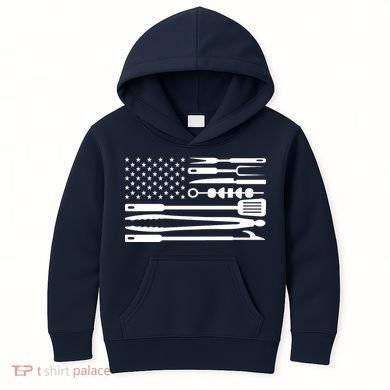 American BBQ Flag Kids Hoodie