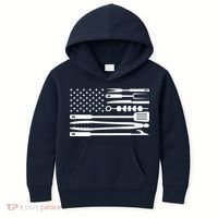 American BBQ Flag Kids Hoodie thumb 0