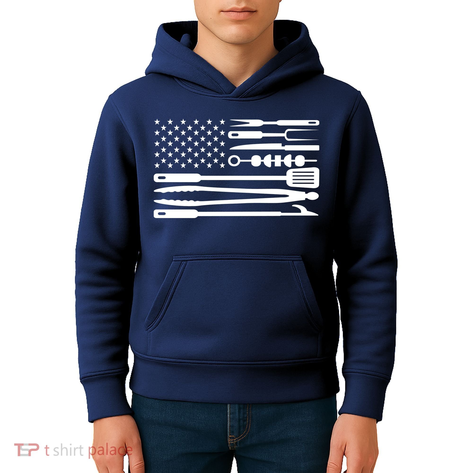 American BBQ Flag Kids Hoodie