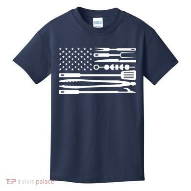 American BBQ Flag Kids T-Shirt