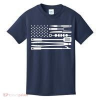 American BBQ Flag Kids T-Shirt thumb 0