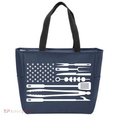 American BBQ Flag Tote Bag