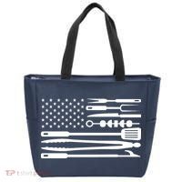 American BBQ Flag Tote Bag thumb 0