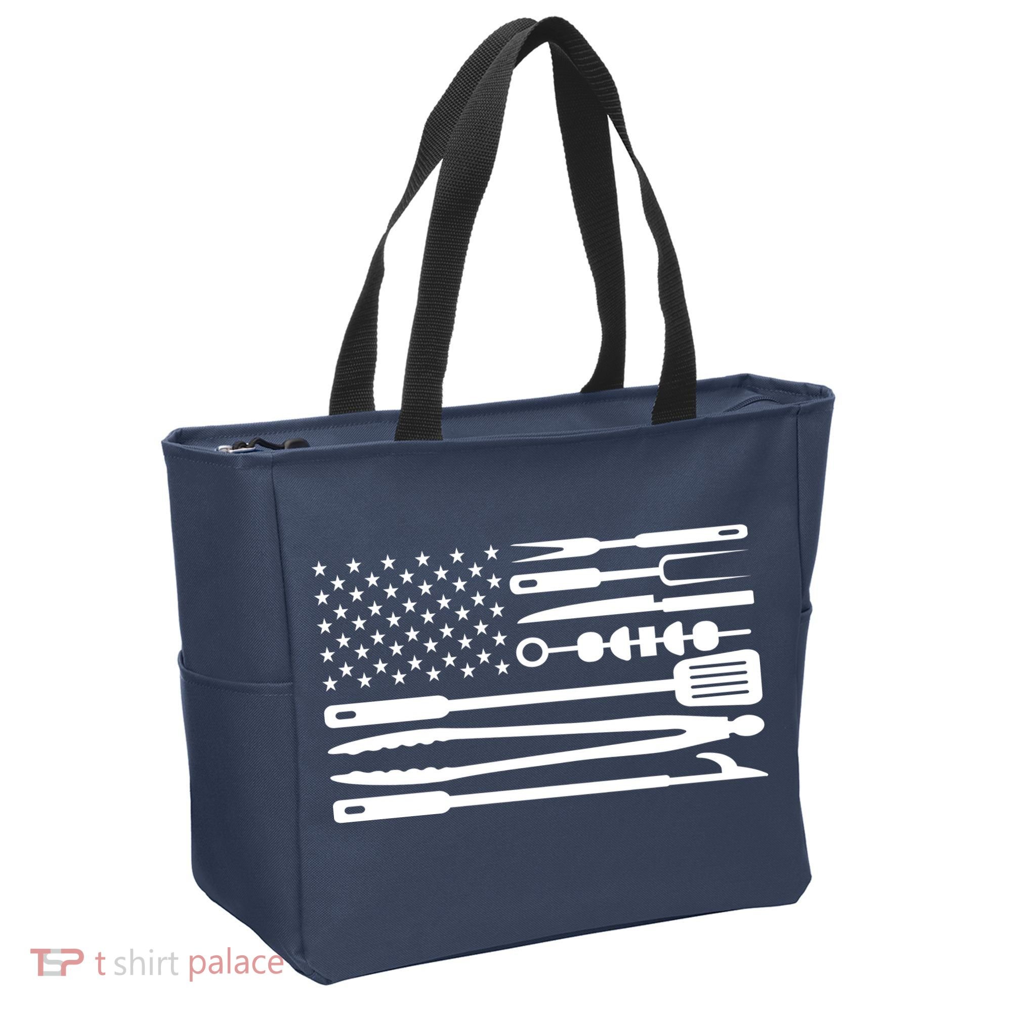 American BBQ Flag Tote Bag
