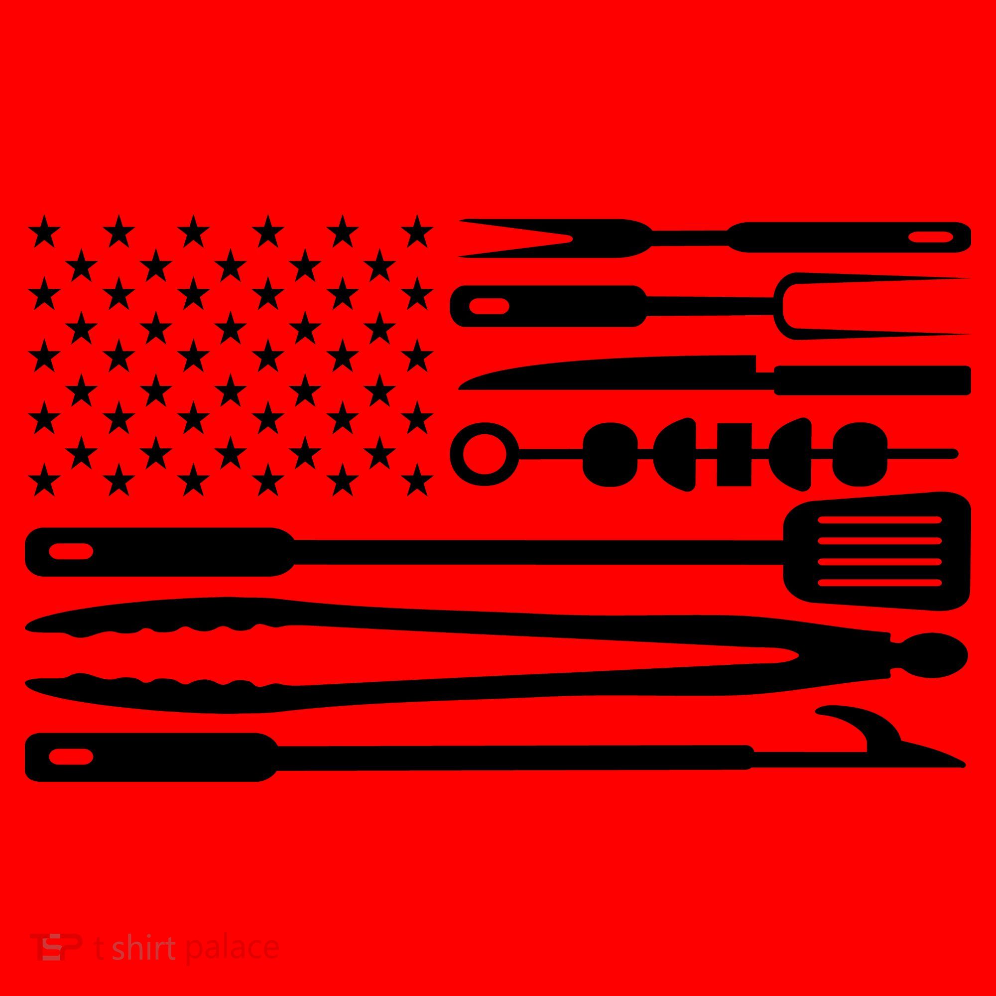 American BBQ Flag Santa Hat