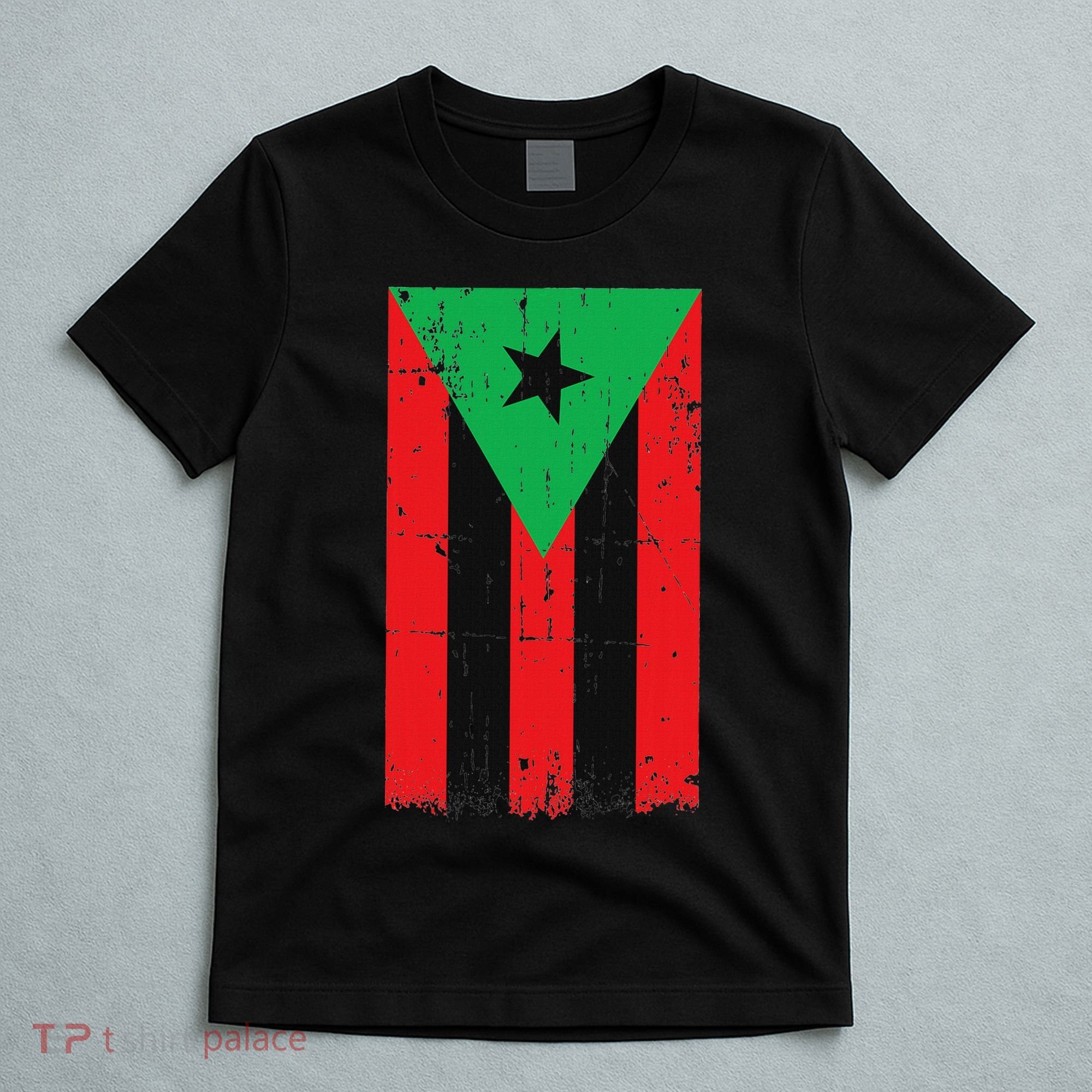 Afro Boricua Flag Funny Puerto Rico Africa Roots Pride Gift T-Shirt