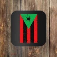 Afro Boricua Flag Funny Puerto Rico Africa Roots Pride Gift Coaster thumb 0