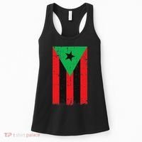 Afro Boricua Flag Funny Puerto Rico Africa Roots Pride Gift Women's Tank Top thumb 0