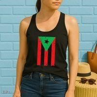 Afro Boricua Flag Funny Puerto Rico Africa Roots Pride Gift Women's Tank Top thumb 2