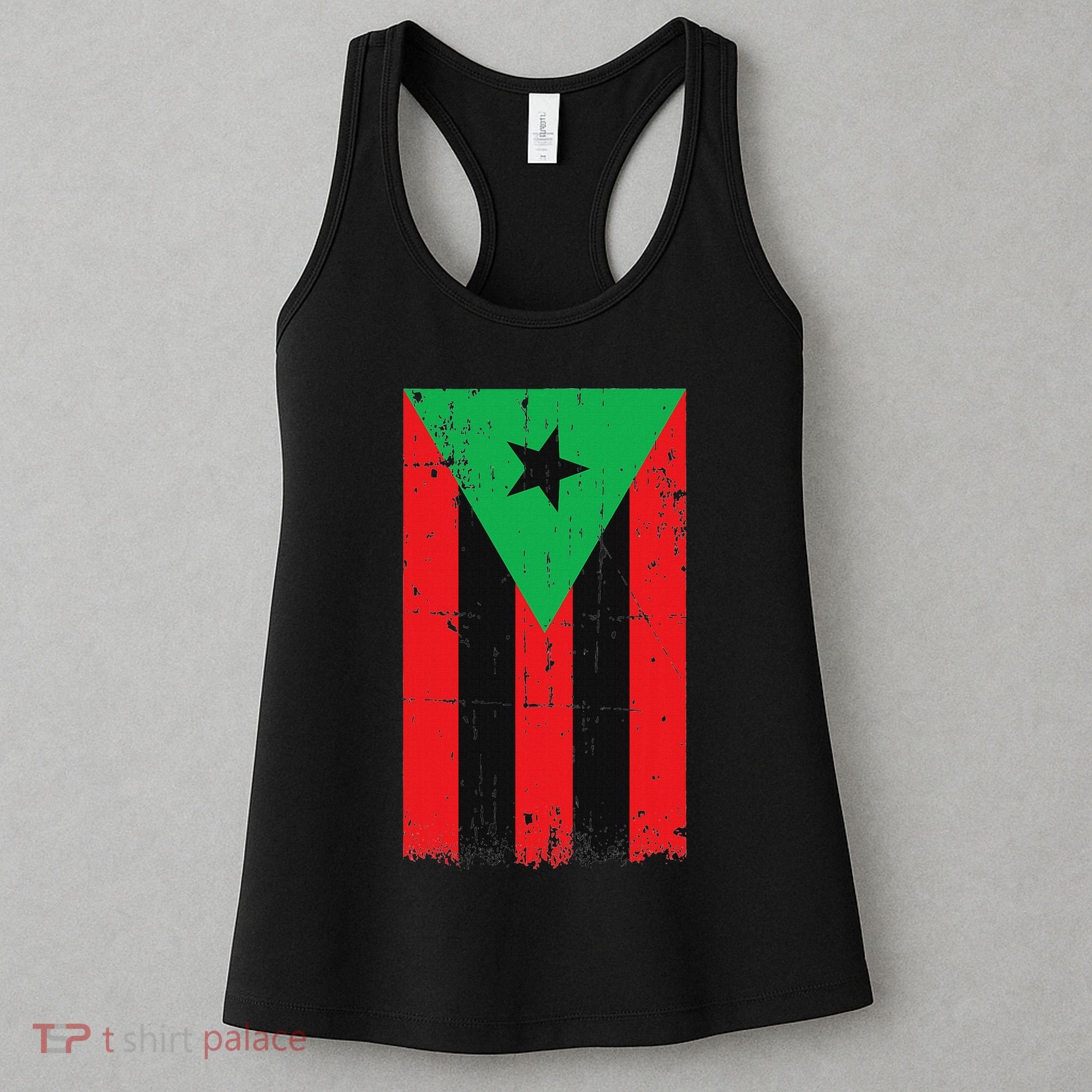 Afro Boricua Flag Funny Puerto Rico Africa Roots Pride Gift Women's Tank Top