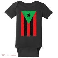 Afro Boricua Flag Funny Puerto Rico Africa Roots Pride Gift Baby Bodysuit thumb 0