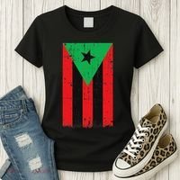 Afro Boricua Flag Funny Puerto Rico Africa Roots Pride Gift Women's T-Shirt thumb 3
