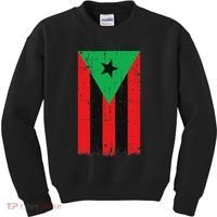 Afro Boricua Flag Funny Puerto Rico Africa Roots Pride Gift Kids Sweatshirt thumb 0