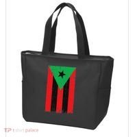 Afro Boricua Flag Funny Puerto Rico Africa Roots Pride Gift Tote Bag thumb 3