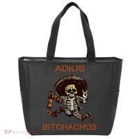 Adios Bichachos Funny Skull Tote Bag thumb 0