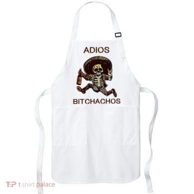 Adios Bichachos Funny Skull Apron