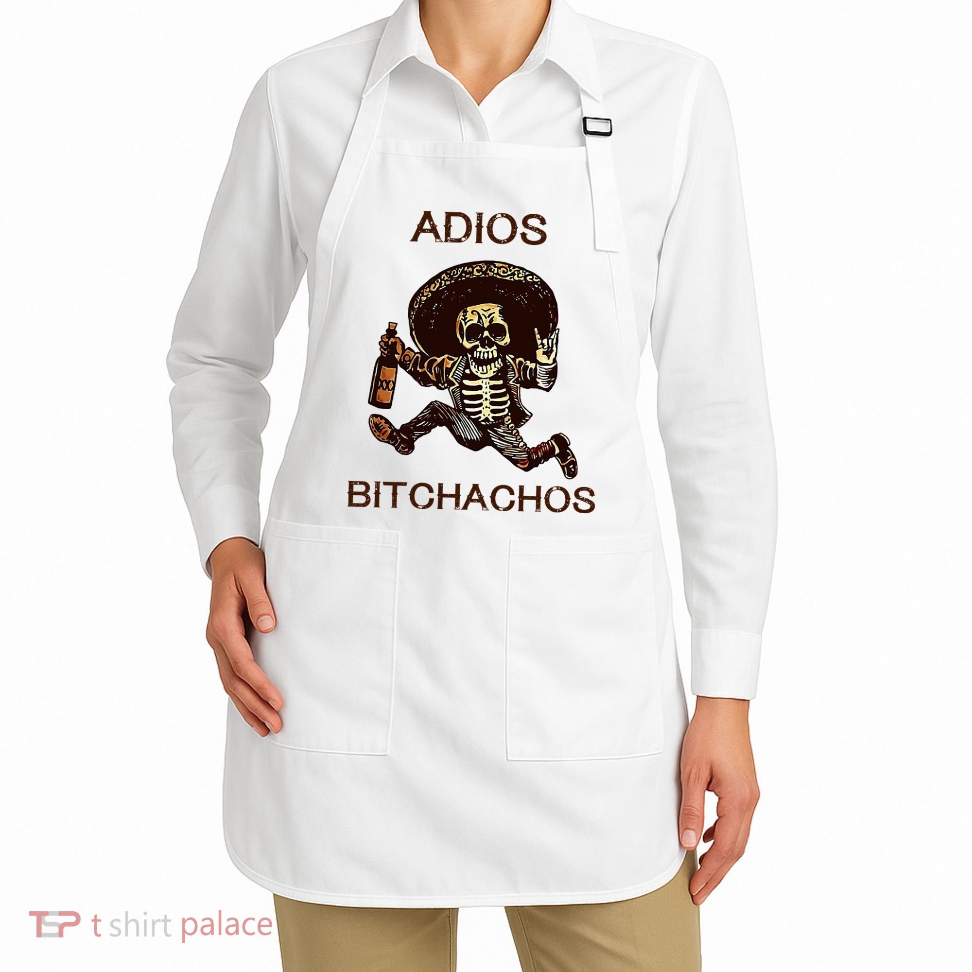 Adios Bichachos Funny Skull Apron