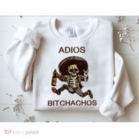 Adios Bichachos Funny Skull Sweatshirt thumb 2