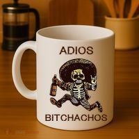 Adios Bichachos Funny Skull Coffee Mug thumb 4