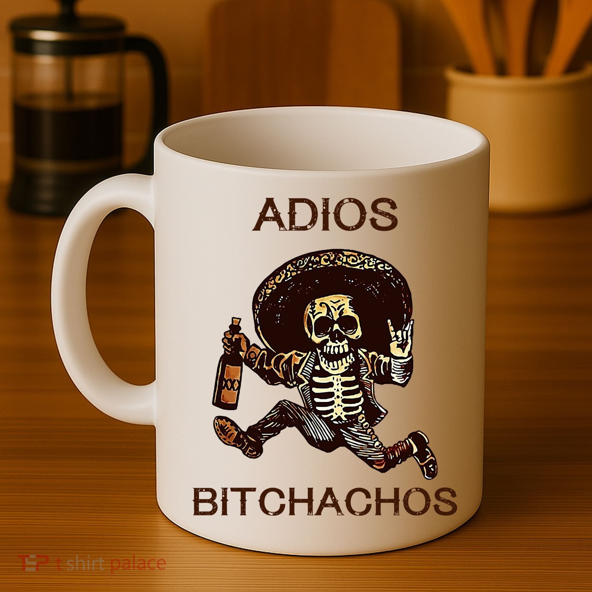 Adios Bichachos Funny Skull Coffee Mug
