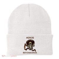 Adios Bichachos Funny Skull Beanie thumb 0