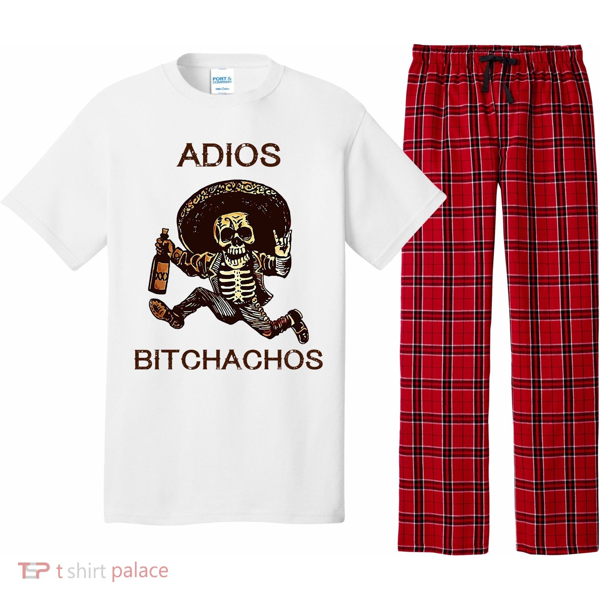 Adios Bichachos Funny Skull Pajama Set