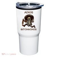 Adios Bichachos Funny Skull Tumbler thumb 0