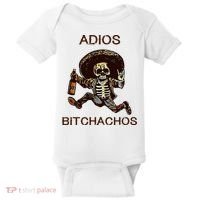 Adios Bichachos Funny Skull Baby Bodysuit thumb 0