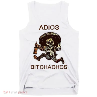 Adios Bichachos Funny Skull Tank Top