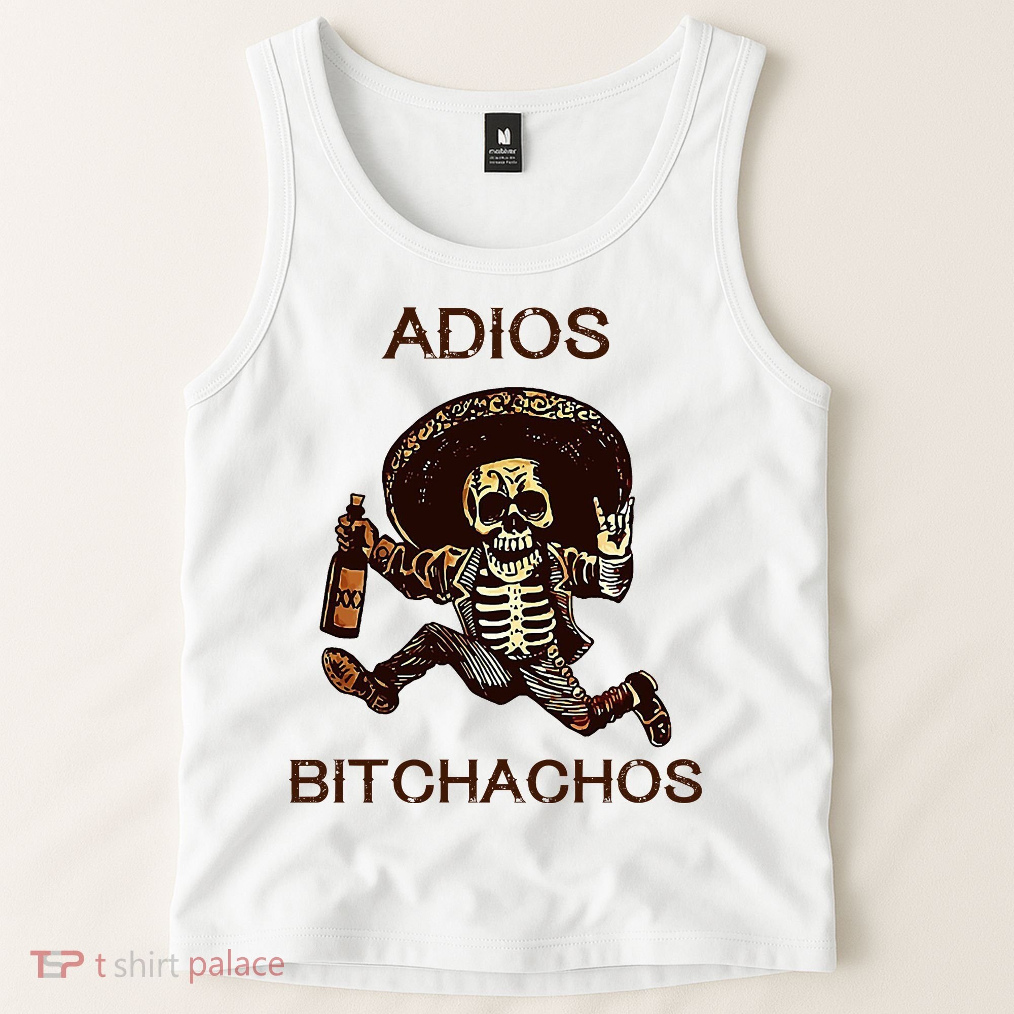 Adios Bichachos Funny Skull Tank Top