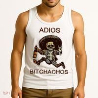 Adios Bichachos Funny Skull Tank Top thumb 3
